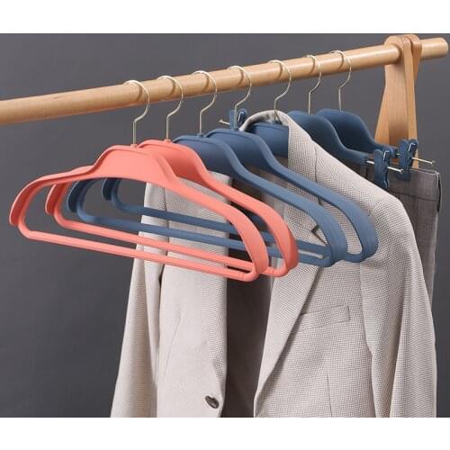 Sainwin 10pcs/lot 40cm Adult Plastic Hanger anti-up, non-slip, non-mark multi-functional hanger Rack