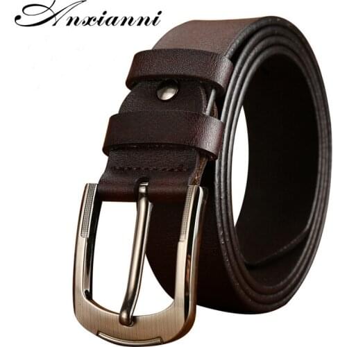 New Mens Belt male leather pin buckle Metal Buckle Design Leather Belt Original Handmade Jeans Waistban luxury belts 100-135cm