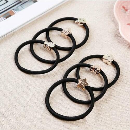 20pcs Fashion Cute Bead Elastic Hair Band Scrunchy Gum Hair Accessories Hairband Rubber Elastic Hair Rings Ties Girl Headwear
