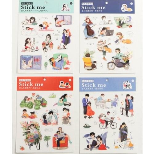 Happy couple decorative sticker(1piece)