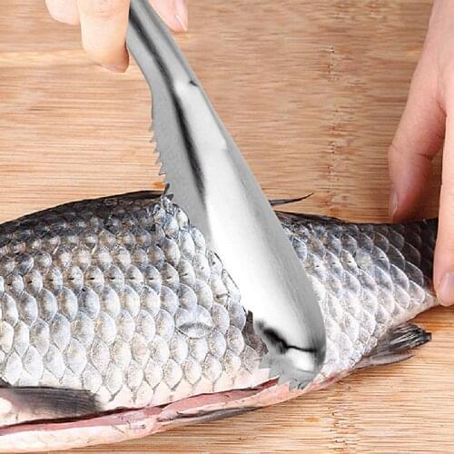Stainless Steel Fish Scale Cleaner Scraper Fish Shaver Peeler Remover Tool Fish Skin Steel Fish Shaver Remover Cleaning Brush