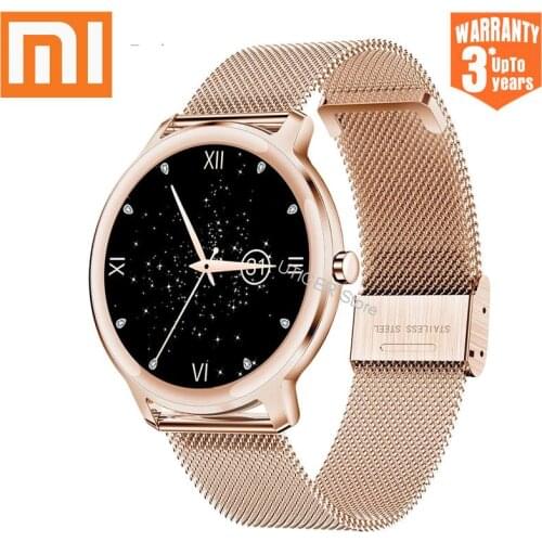 Xiaomi 2021 Smart Watch Women Lovely Bracelet Full Touch Screen Heart Rate Monitor Fitness Tracker Womens Smartwatch New
