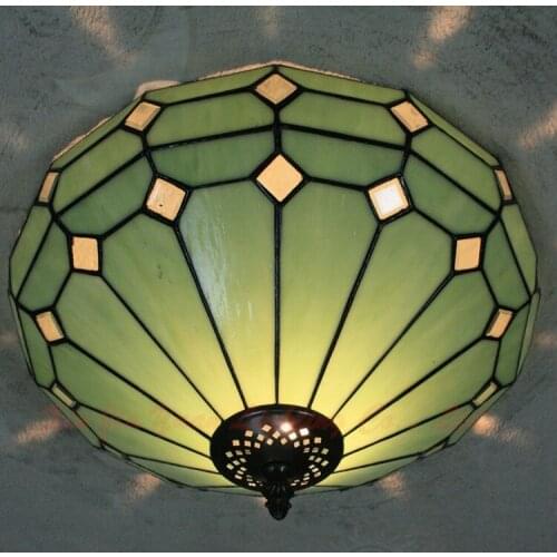 Mediterranean Baroque E27 110-240V Tiffany retro Ceiling Lights luminaria teto Ceiling Lamps For Home Decoration