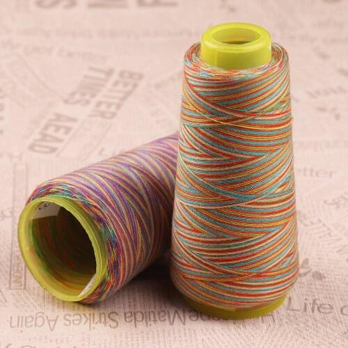 2pcs Polyester Sewing Thread Rainbow Cross Stitch Sewing Threads Textile Yarn Woven Embroidery Line Sewing Accessories Tool