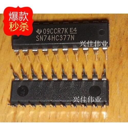 10PCS New original authentic 74HC377 SN74HC377N DIP20 Octal D- type flip-flop