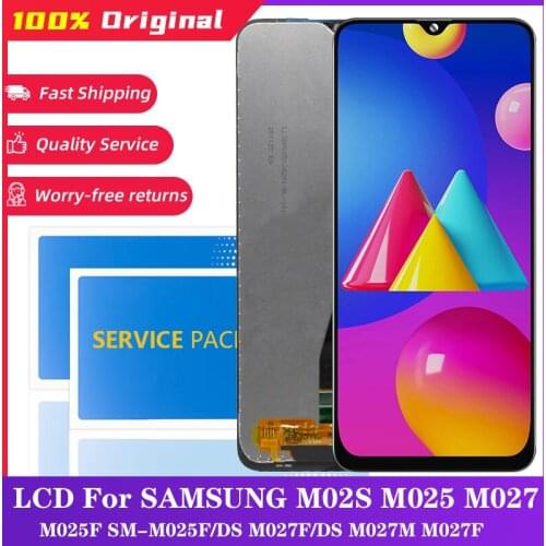 100% Original For Samsung Galaxy M02s M025 LCD M027 Display Touch Screen Digitizer For Samsung M02s LCD A025M M025F/DS M027M