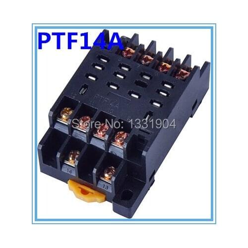20Piece) new PTF14A PTF-14A Mini Relay power relay general purpose relay din rail Socket Base For LY4NJ,HH64P JQX-13F