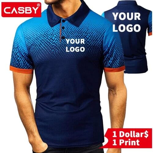 2020 New Print Polo Shirt Casual Custom Graphic Short Sleeve Mens Clothing Fashion Breathable DIY Design Sports Tops CA-PL12