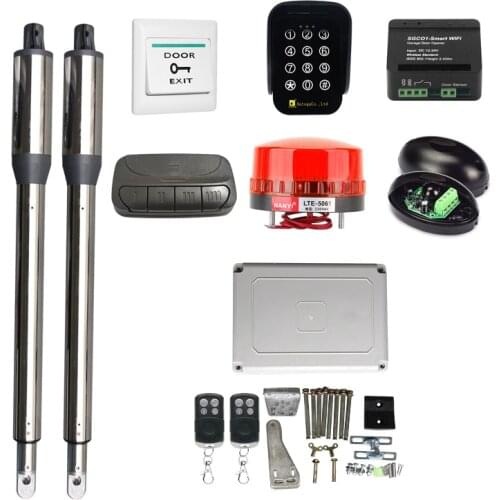 300Kg Automatic Swing Gate Actuator Opener with Wireless Keypad WIFI Remote Control Garage Swing Door Motor Drive Access Control