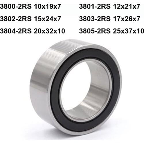 3810-2RS 3810 2RS sealed double row shaft angular contact bearing, 50x65x12 mm