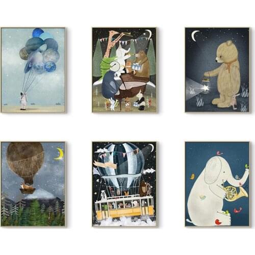 5D Diamond Painting Astronaut Planet Embroidery Animal Elephant Space Balloon Cross Stitch Kit Cartoon Animal Bear Mosaic Pictur