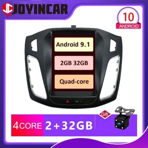 JOYINCAR Car Radio For Ford Focus 3 Mk 3 Tesla screen Tesla style 2012-2016 Car Multimedia Video Player Navigation GPS Android 9