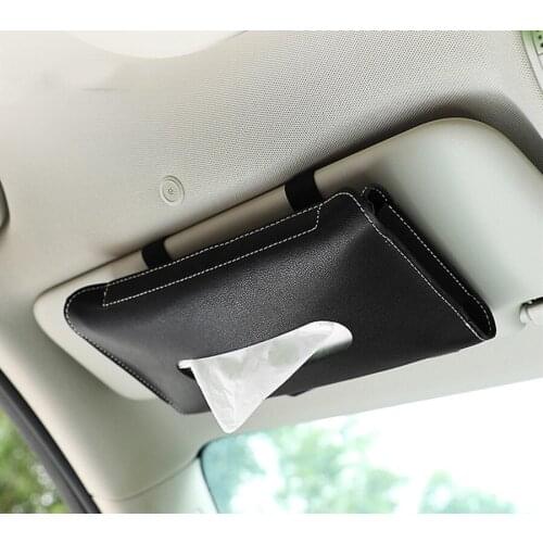 Car Sun Visor Tissue Box Sunshade Storage Bag Auto Interior Paper Towel Holder Napkin Organizer Multi-use For Auto Truck Decor