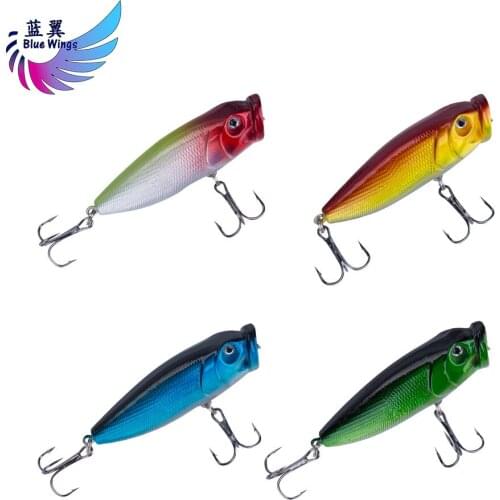 Free Shipping ilure 4pcs/ lot Popper Fishing Lure Bait 9g 65mm wobbler jerkbait floating Pesca jigging