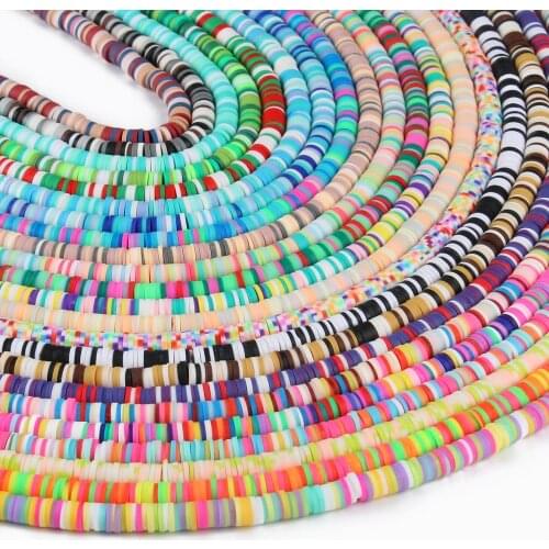 4mm 6mm Mix Polymer Clay Beads Bohemian Soft Pottery Spacer Beads for Jewelry Making Handmade Diy Bracelet Necklace Accessories