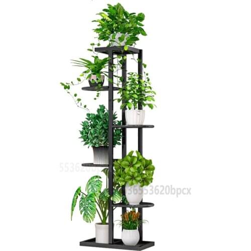Household Flower Stand Multi-storey Iron Art Flowerpot Frame Balcony Floor Shelf Living Room Floral Flower Shelf Plant Stands