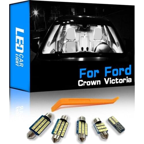 For Ford Crown Victoria 1992-2011 Canbus Vehicle LED Interior Map Dome Trunk Light Bulbs Kit Car Lighting Accessories