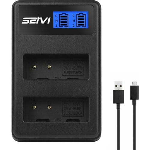 DMW-BLE9 DMW-BLG10 USB Battery Charger for Panasonic DMW BLG10 BLE9 BLG10E Lumix DMC-GF6 GF5 GX7 GX80 GX85 GX7 LX100 Mark II