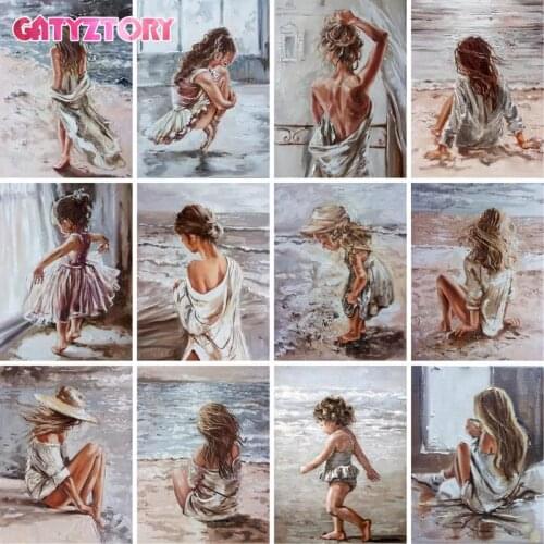 GATYZTORY Paint By Number Kits For Adult Girl Coloring By Number Figure DIY Frame Modern Drawing On Canvas HandPainted Art Gift