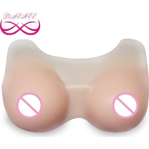 1000g/pair D Cup Fake Silicone Breast Form Artificial Boobs Enhancer Bust Chest Tits with Strap For Crossdresser Drag Queen Men