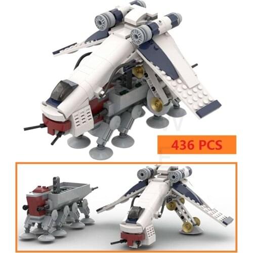 2021 MOC-51483 Movie Series Republic Dropship&AT-OT Walker Kit Building Blocks Spaceship Tank Model Bricks Kids DIY Toys Gifts