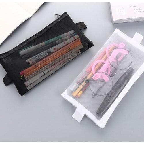 Korean Transparent Grid Zipper Cosmetic Fashion Cosmetic Makeup Storage Package for Grils Cosmetic Bag Coin Bag