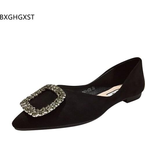 Slip on Korean Shoes Women Butterfly-knot Loafers Non-leather Casual Shoes Woman Pointed Toe Flats Boat Shoes for Woman 2021