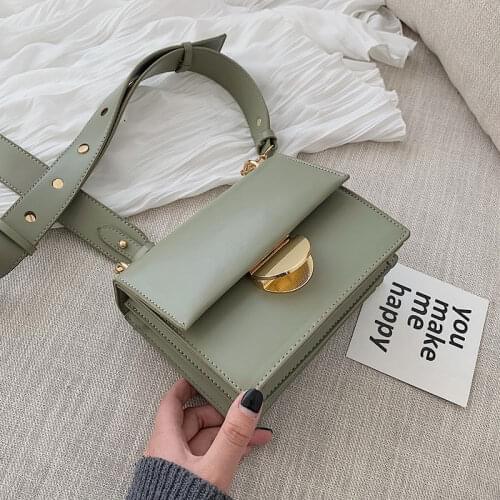 Candy Color Small Square Bag For Women 2020 New High Quality PU Leather Ladies Designer Handbags Female Shoulder Simple Bags