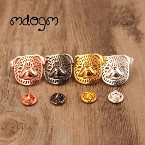 Mdogm Brussels Griffin Dog Animal Brooches And Pins Suit Metal Small Father Collar Badges Funny Gift For Male Men B119