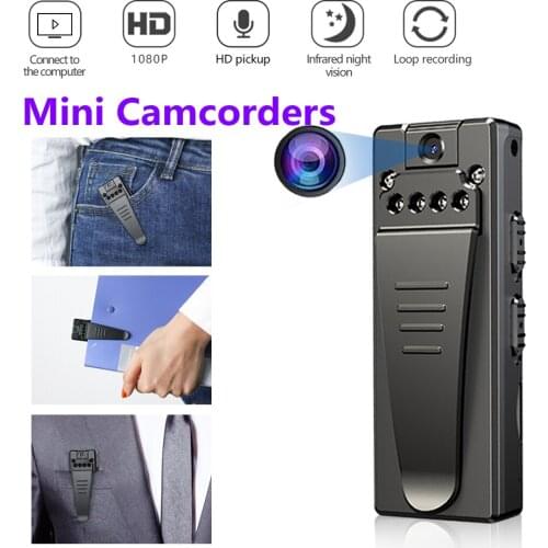 Gosear HD 1080P Mini Camera Portable Wireless Wearable Video Recorder with Clip Motion Detection DV Camera Mini Camcorder