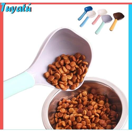 Multifunction Pet Dog Food Feeder Spoon for Dogs Cats Accessories ABS Small Dogs Pet Supplies Feeding Spoon Scoop Easy Clean