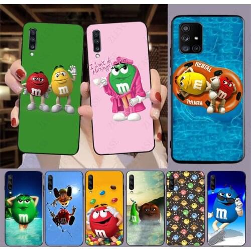 Soft M&M Coque Phone Cover For samsung Galaxy A50 A51 A20E A11 A40 A30s A71 A20S A70 A31 A9 A10S J6Plus J7 J8 A80 cases