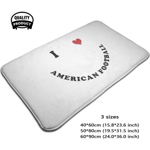 I Love American Football 3D Soft Non-Slip Mat Rug Carpet Foot Pad American Football Football