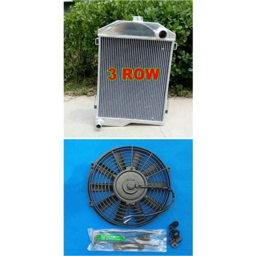 New Aluminum radiator & Fan for AUSTIN HEALEY 3000 1959-1967 manual KIT 59 60 61 62 63 64 65 66 67