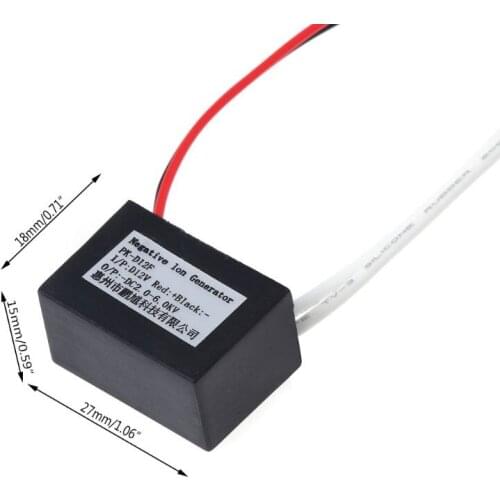 New DC 12V High Output Air Ionizer Airborne Negative Ion Anion Generator DIY 4XFB