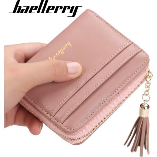Baellerry 2021 New Style Short Ladies Wallet Fashion Zipper Multi-function Korean Tassel Coin Purse Multi-card Card Holder