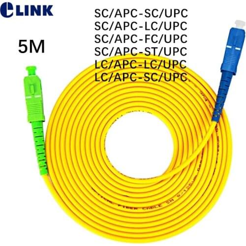 20pcs 5m LC SC FC ST UPC APC fiber patchcord Singlemode Simpex 2.0mm patch cable SM SX SC LC FC ST optical fibre jumper IL
