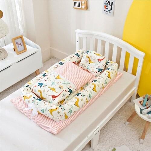 Portable Baby Bionic Bed Cotton Cradle Baby Bassinet Bumper Folding Sleep Nest for Toddler Newborn Travel Bed Baby Diaper Pad