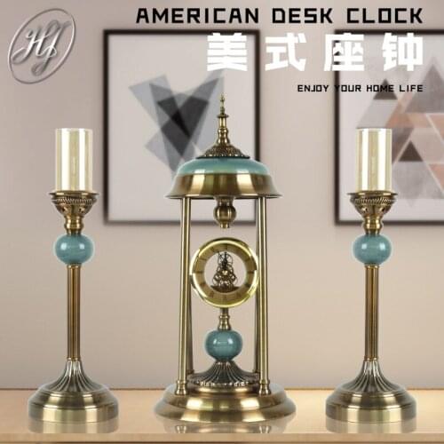 Christmas American clock European style living room clock simple table mute bedroom decorative clock restoring ancient ti