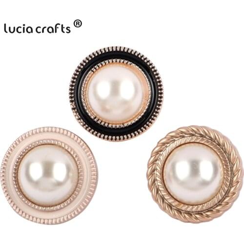 SALL 10pcs/lot Pearl Resin Button Plastic Shank For Handmade Garment Sewing Accessories Y0116