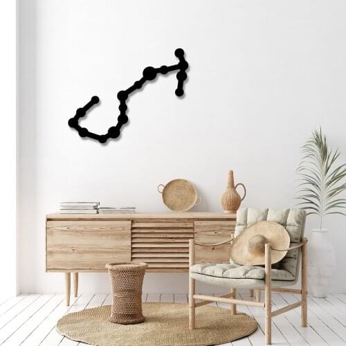 Scorpio Zodiac Map Metal Black Wall Art Decorative Constellations large wall decor for Bedroom Living Room Office Home Decor