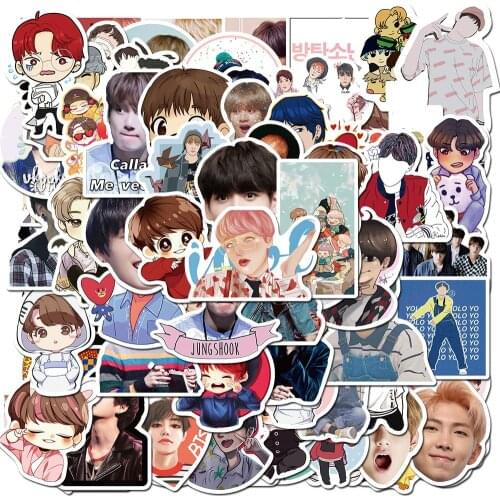 KPOP sticker 76PCS Korean group combination sticker Korean star sticker graffiti sticker suitcase helmet computer sticker 7