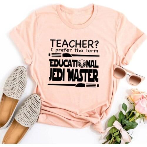 Teacher, I Prefer The Term Educational Master Tshirt 2021 Teacher Gift Summer Graphic Tees Gift for Teachers Tops Plus Size
