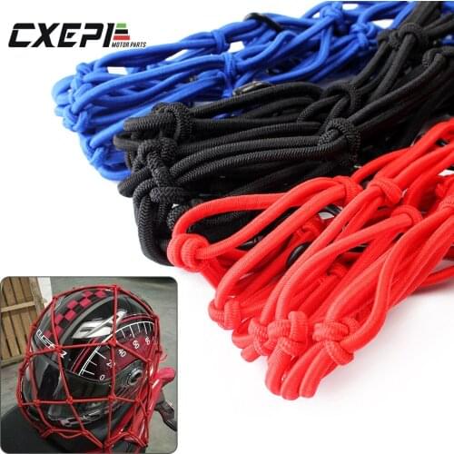 Universal Bungee Cargo Net Motorbike Helmet Mesh Storage Motorcycle Helmet Bungee Luggage Hold Down Storage Cargo Organiser Net
