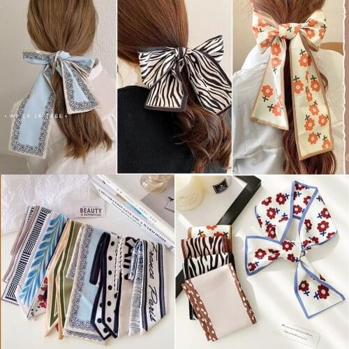 Long Bows Hair Scarf Headscarf Multifunctional Tie Hair Hair Accessories for Women Hair Ribbon Fashion Headband Summer Headdress