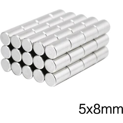 10/20/30pcs 5x8mm NdFeB Neodymium Disc Magnets N35 5mmx8mm Search Minor Diameter Magnet 5x8 mm Bulk Small Round Magnets 5*8 mm
