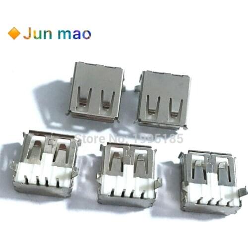 20Pcs USB Type A Standard Port Female Solder Jacks Connector PCB Socket USB-A type Female 4 Pin USB Type A Standard Port Female