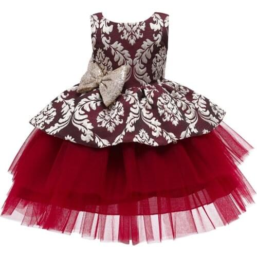 2021 Spring Summer New Children Backless Cake Dress Vitality Princess Dresses Birthday Party Evening Dress Baby Girls Clothes