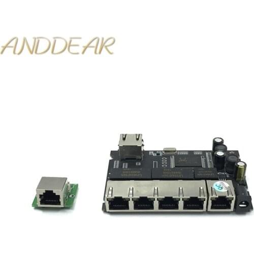 5-port Gigabit switch module is widely used in LED line 5 port 10/100/1000 m contact port mini switch module PCBA Motherboard
