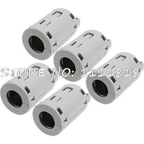 5 Pcs Movable 11mm Inner Diameter Black Ferrite Core Ring Cable Clip UF110